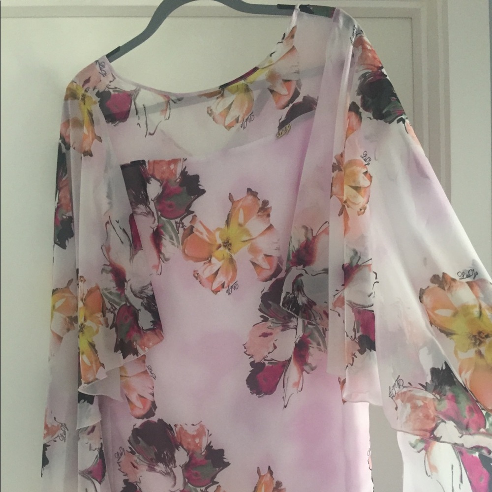 LUI JO soft pink floral dress